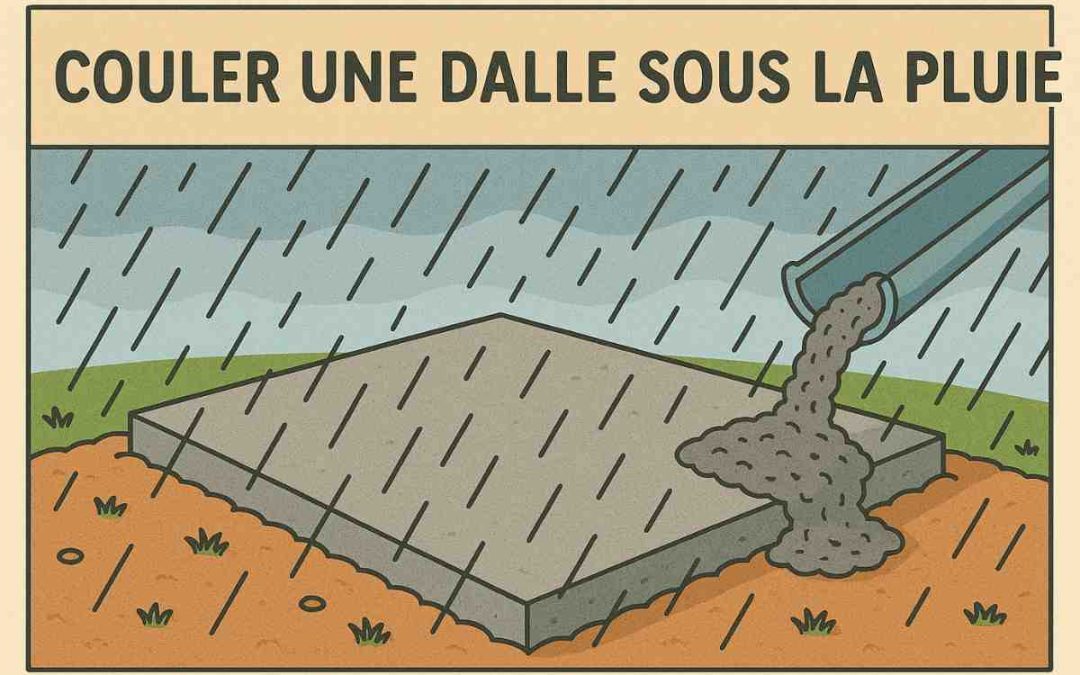 Peut-on couler une dalle sous la pluie ?