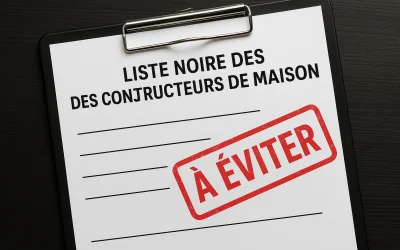Quelle est la liste noire des constructeurs de maison ?