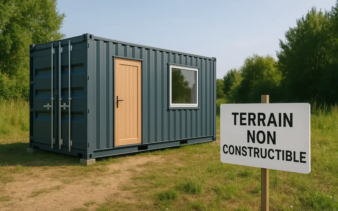 Peut-on poser un container sur un terrain non constructible ?