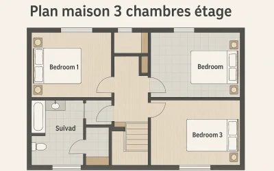 Quel plan de maison 3 chambres à l’étage choisir ?