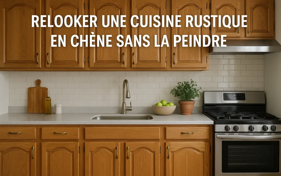 Comment relooker une cuisine rustique en chêne sans la peindre ?