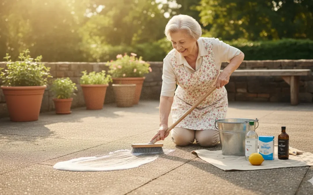 Quelles sont les meilleures astuces de grand-mère pour nettoyer une terrasse en béton ?