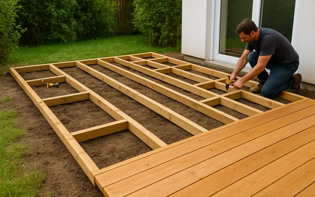 Comment faire une terrasse en bois sur de la terre ?