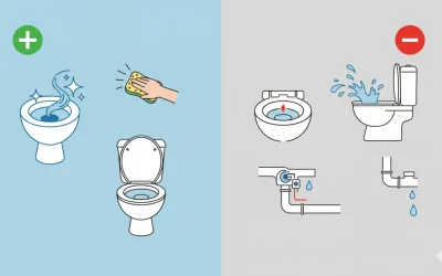 WC sans bride : quels sont les avantages et les inconvénients ?