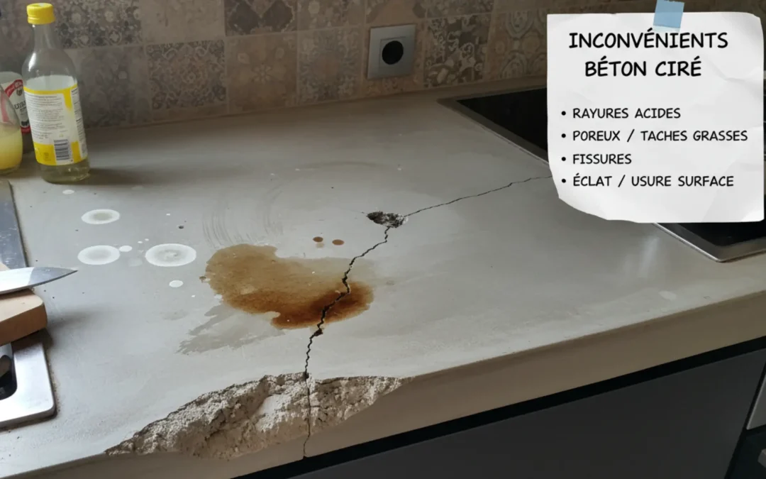 Quels sont les inconvénients d&rsquo;un plan de travail en béton ciré ?