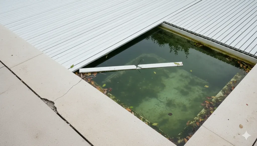 principaux inconvénients d’un volet de piscine immergé