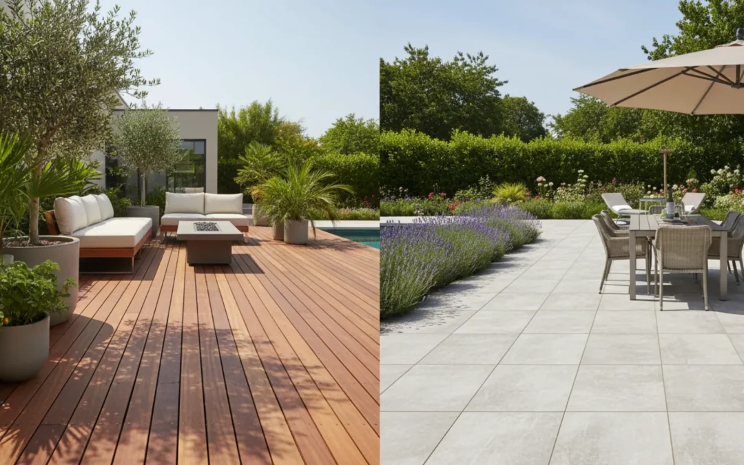 Terrasse en bois ou en carrelage : Laquelle choisir ?