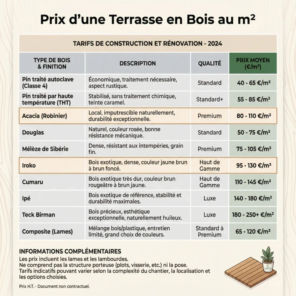 Prix Terrasse Bois