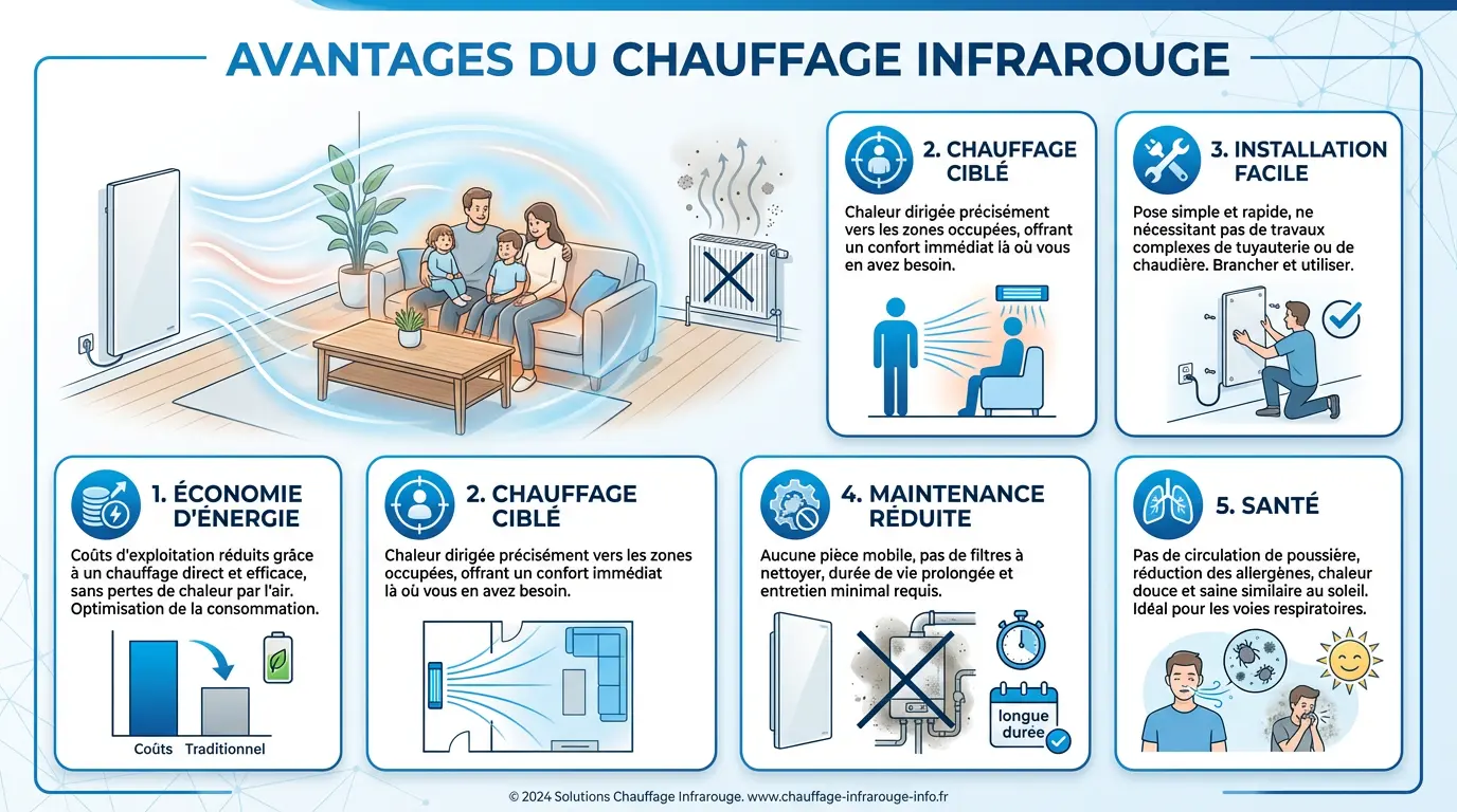 Quels sont les avantages et inconvénients du chauffage infrarouge ?