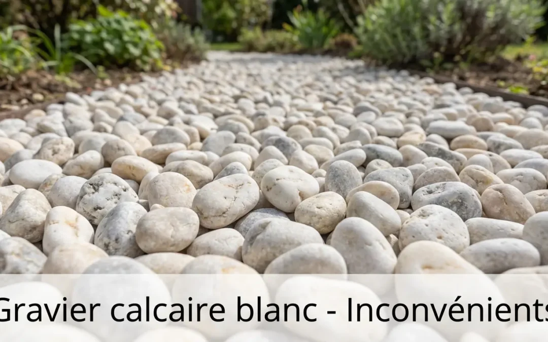 Quels sont les inconvénients du gravier calcaire blanc ?