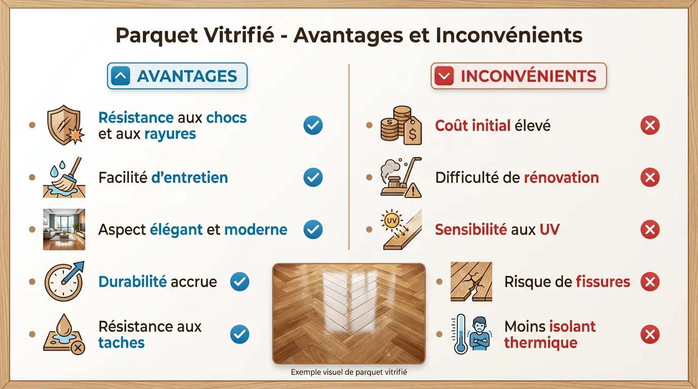 parquet vitrifié avantages inconvénients