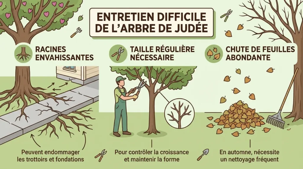principaux inconvénients de l'arbre de Judée