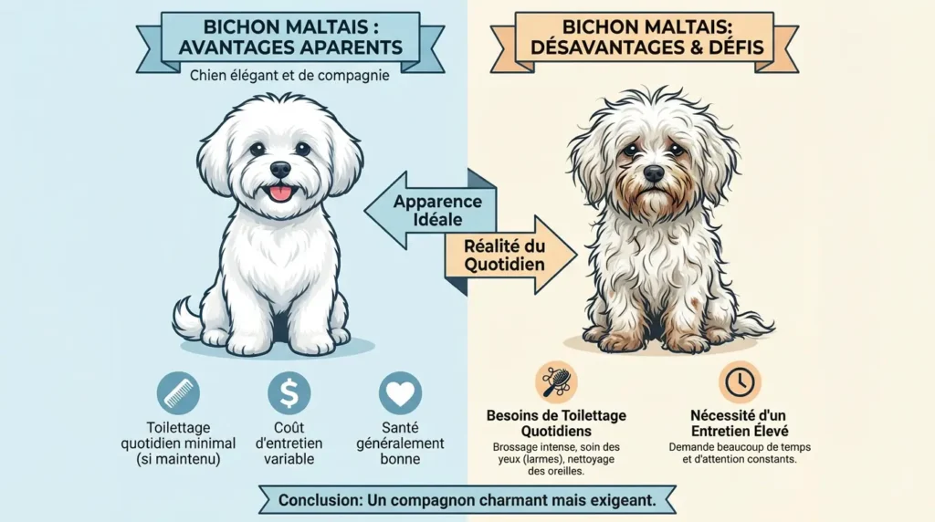 principaux inconvénients du Bichon maltais