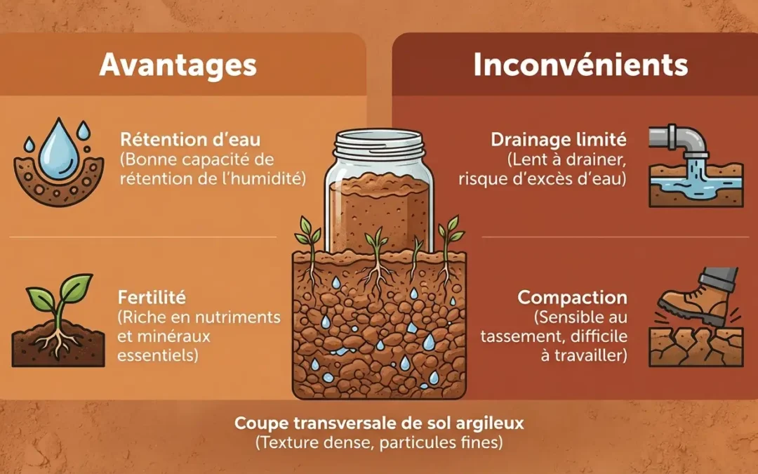 Quels sont les avantages et inconvénients d&rsquo;un sol argileux ?