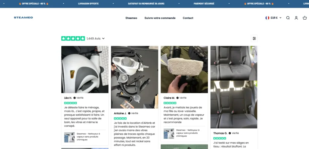 avis sur le nettoyeur vapeur Steameo (2)