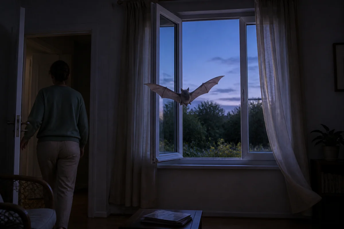 Comment faire sortir une chauve-souris de la maison par une fenêtre ouverte, sans la blesser